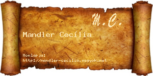 Mandler Cecília névjegykártya