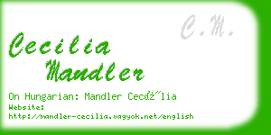 cecilia mandler business card